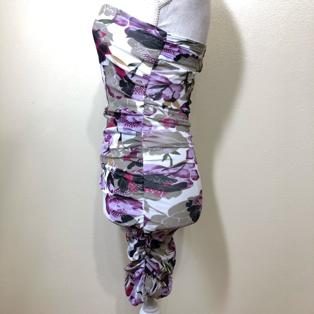 Strapless Spring Floral Dress - Picture 4 of 5